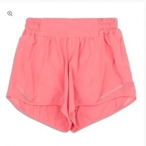Lulu Lemon Hotty Hot Sunny Coral Tall Shorts